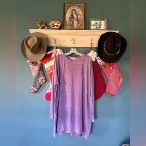 Free people we the free Purple Long Sleeve Tunic top sz small